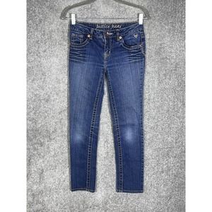 Justice Simply Low Jeans Blue Girls Size 12 Regular Stretch Straight Leg Pockets